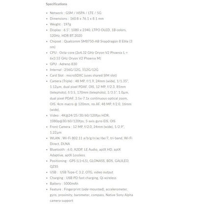 Sony Experia 1 VII specs